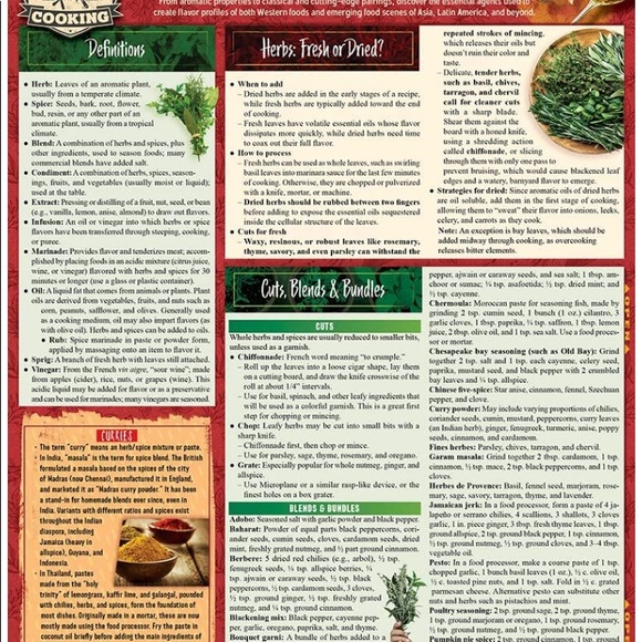 Quick Study Guide to Herbs/Spices. NWT - Picture 2 of 2